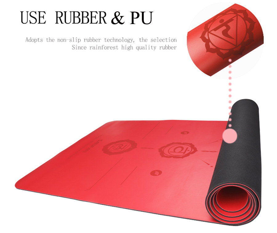 Custom PU Rubber Yoga Mat With Alignment Lines Buy pilates mat, yoga