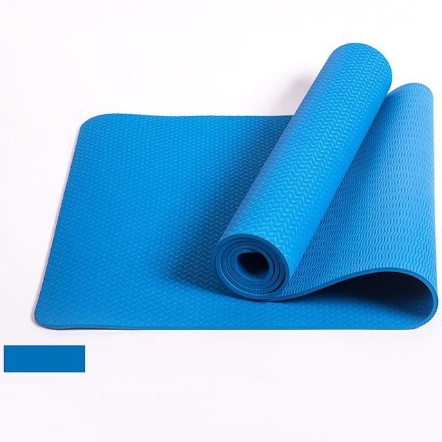 Blue 8mm Extra Wide Yoga Exercise Mat Online Buy wide yoga mat, extra wide yoga mat, blue yoga