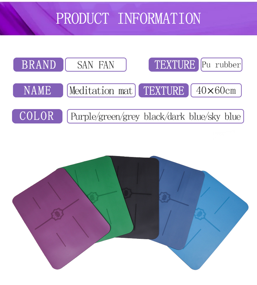 PU Rubber Meditation Mat, Custom Printing Buy yoga meditation mat