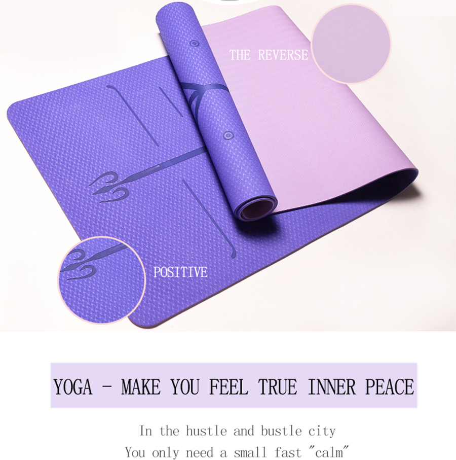 No Slip Good Quality Alignment Yoga Mat 6mm Thick Online Buy good