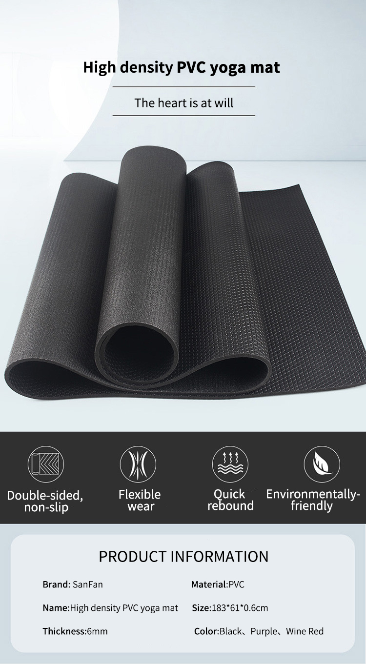 flexibel Jaarlijks De neiging hebben High Density PVC Yoga Mat Custom Printing OEM Exercise Non Slip Yoga Mat -  Buy E-co friendly yoga mat, Cheap PVC yoga mat, Anti-tear yoga mat Product  on XIAMEN SANFAN FITNESS Co,