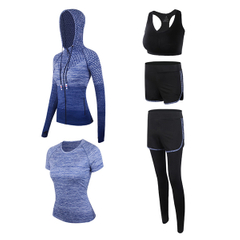 Fashion Casual Tracksuit Set Ladies Hooded Zipper Long Sleeve Pullover Sport Wears Dress Women