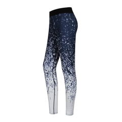 Printed Yoga Pants High Waist Fitness Workout Leggings Tummy Control Capris for WomenTummy 
