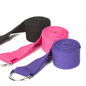 Custom Logo Stretch band Fitness Elastic Yoga Belt Cotton Yoga Strap