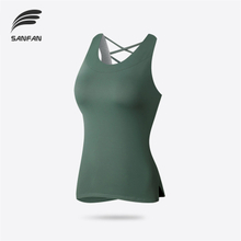 Women's Solid Color Relaxed Athletic Workout Crop Tank Tops High Quality Breathable Fitness Yoga Vest