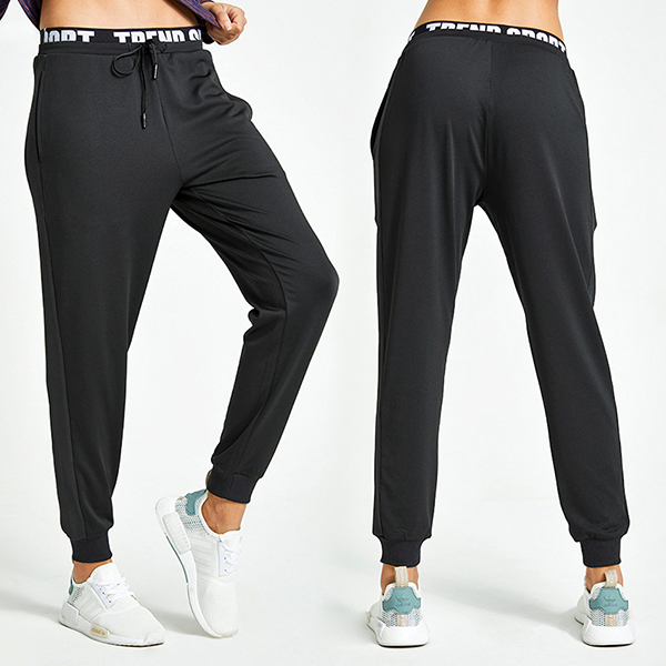 Top Fashion Wholesale Harlan Woman Loose Sweatpants with Letter Elastic Yoga Wear Figuring Design Hip-hop Sports Gym Wear Pants Hot Sale 