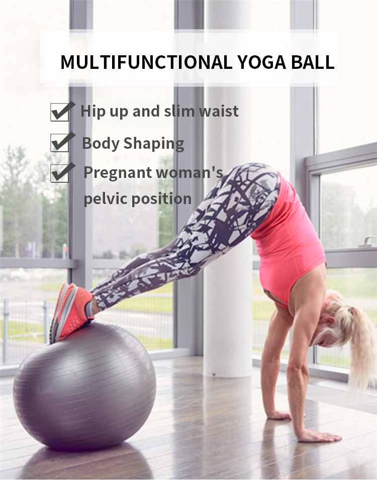 NonToxic Anti Burst & NonSlip Inflatable PVC Exercise Stability Yoga