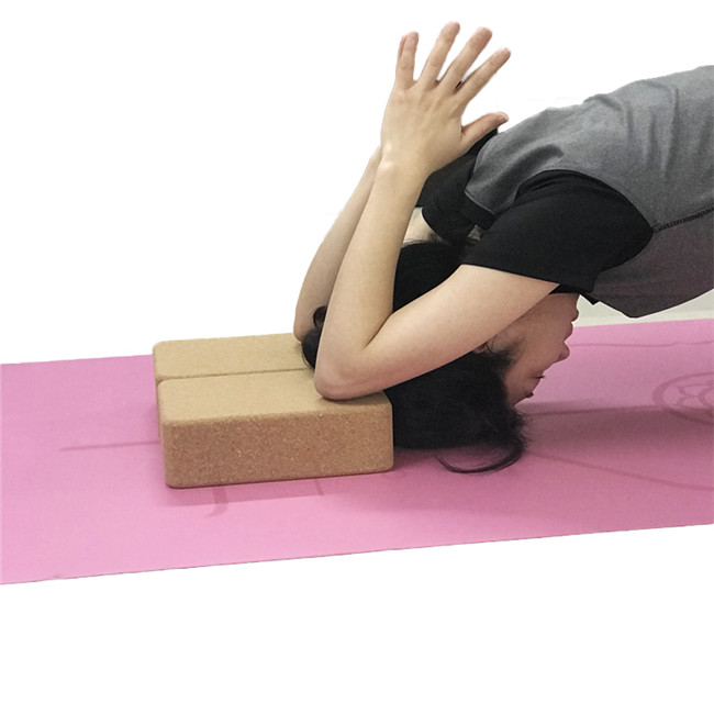 Eco Friendly Custom Logo 100% Natural High-density Cork Yoga Block