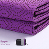 Custom Super Absorbent Odorless Non-Slip Hot Yoga Towel Silicon Dots Recycled Anti Slip Pilates Yoga Mat Towel 